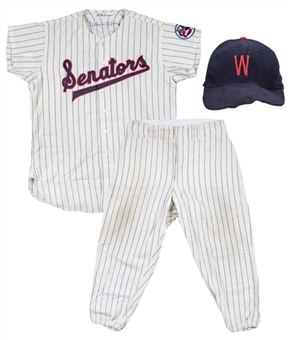 1960 Harmon Killebrew Game Used & Signed Washington Senators Home Uniform: Jersey, Cap & Photo Matched Pants-Final Year of Senators! (MEARS A10, Sports Investors Authentication & Beckett)